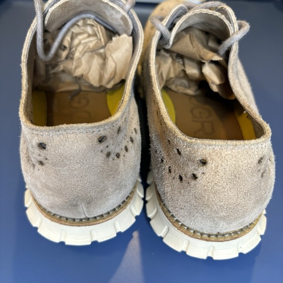 Cole Haan Zerogrand Wingtip Oxford Shoes Beige C12980 Mens Size 8.5 - Picture 8 of 12